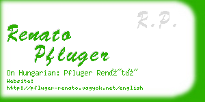 renato pfluger business card